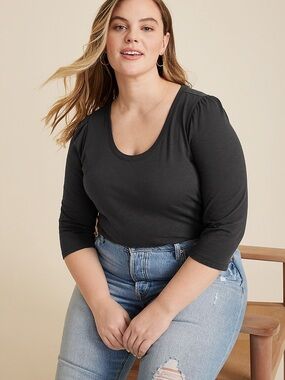 Maurices Black 3/4 Sleeve Tee - Like New